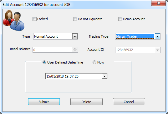 Accounts Tree Edit Option Help Desk
