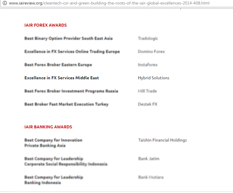 Iair Awards 2013 Hong Kong - 